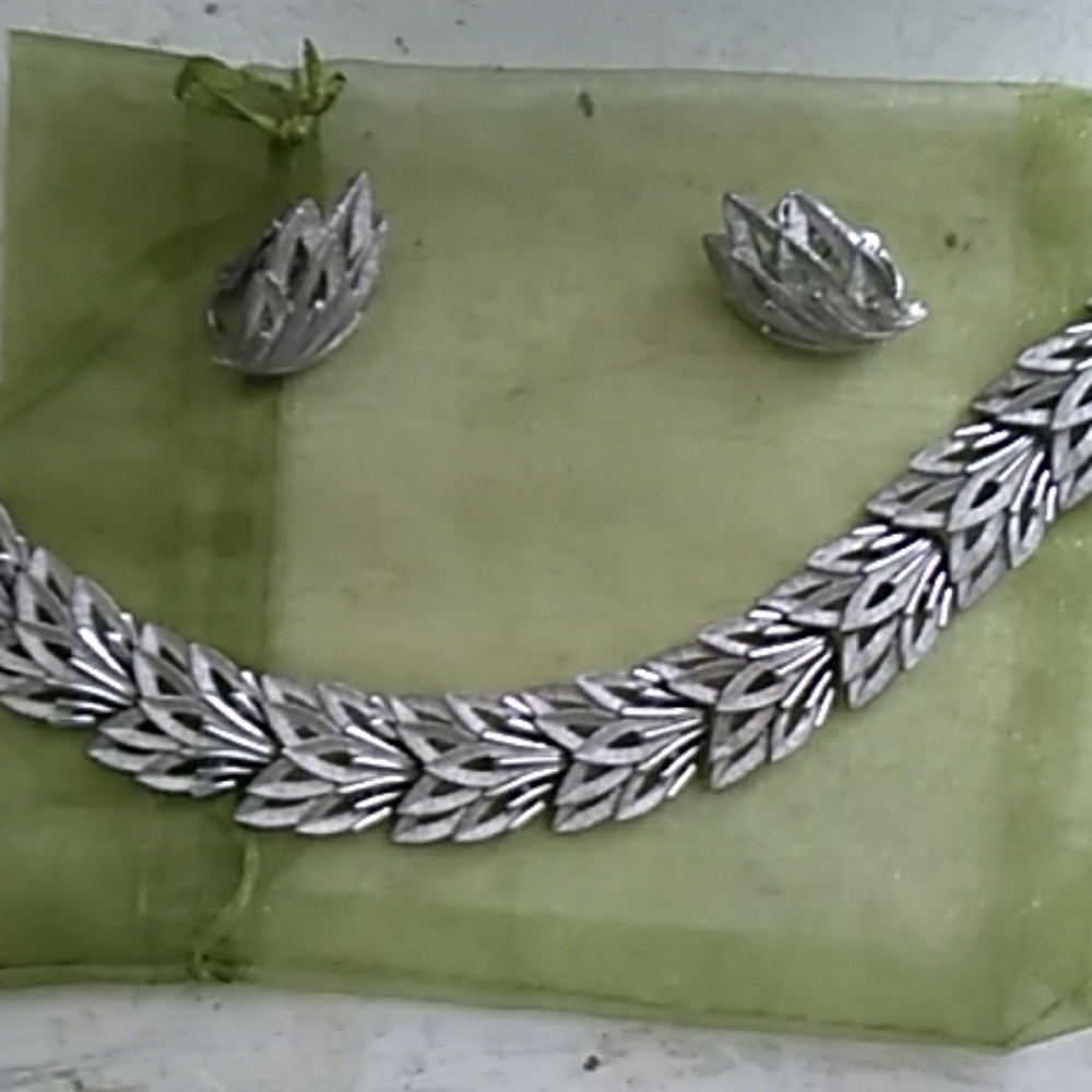 Trifari bracelet and earrings set